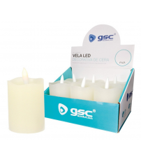 204800002 EXPOSITOR 6 VELAS DECORATIVAS LED CERA GSC