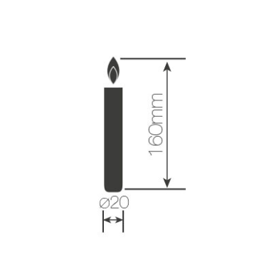 204800004 6ud VELA DECORATIVA LED CANDELABRO GSC