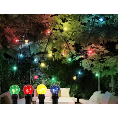 3400 GUIRNALDA LUCES DE CADENA BOMBILLA NIRVANA COLORES 4,7m IP44