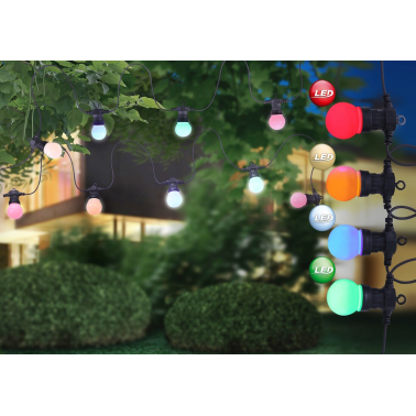 3407 GUIRNALDA LUCES DE CADENA LED NIRVANA COLORES 4,5m IP44