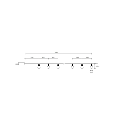 3401 GUIRNALDA LUCES DE CADENA LED NIRVANA COLORES 12,5m IP44