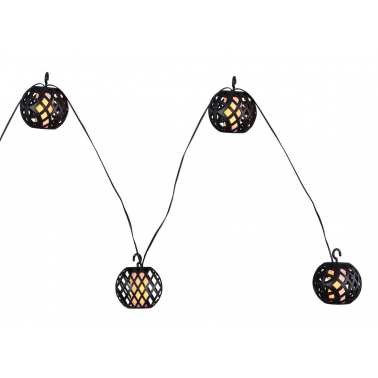 33686-8 GUIRNALDA SOLAR PLASTICO NEGRO 98XLED 4,1m 1700K IP44