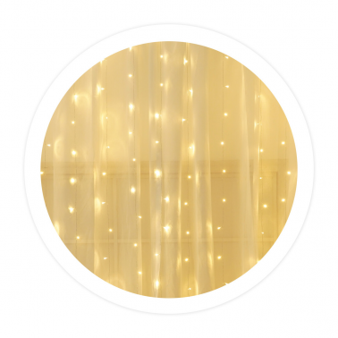 204605002 CORTINA LED LUMINOSA 1X1,2M LUZ CÁLIDA GSC