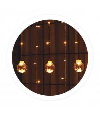 204605024 1,4m CORTINA LED CON BOLAS USB 8 FUNCIONES GSC