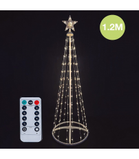 204690078 ARBOL LED 120cm USB + MANDO 32 FUNCIONES IP44 LUZ CALIDA GSC