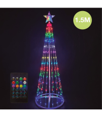 204690083 ARBOL LED 150cm USB + MANDO 32 FUNCIONES  IP44  RGB GSC