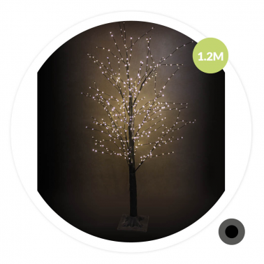 204690153 ARBOL RAMAS LED NEGRO SIRKA A RED 8W 120cm GSC