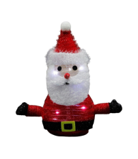 204625011 PAPA NOEL LED PLEGABLE A PILAS LUZ FRIA 30cm BAMBASY