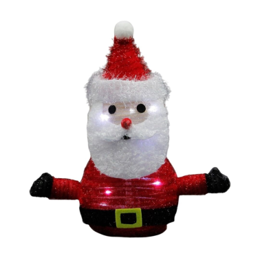 204625011 PAPA NOEL LED PLEGABLE A PILAS LUZ FRIA 30cm BAMBASY