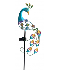 G2310 PAVO REAL SOLAR DECORATIVO METALICO GALIX