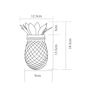G2110 PIÑA SOLAR DECORATIVA METAL+VIDRIO GALIX