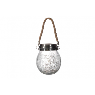 G2312 BOTE VIDRIO SOLAR DECORATIVO CALIDO C/ASA GALIX