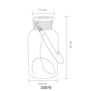 33979 TARRO VIDRIO SOLAR DECORATIVO 3000K C/ASA CUERDA IP44 GLOBO