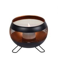 36710 CESTO CON VELA SOLAR DECORATIVO 1700K EFECTO FUEGO IP44 GLOBO