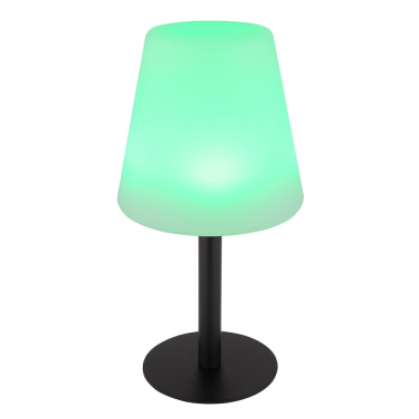 33894 LAMPARA SOLAR METAL NEGRO RGB BATERIA 1200mAh 3.7V 3000K IP44 GLOBO