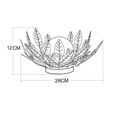 G4495 NENUFAR DECORATIVO SOLAR METALICO GALIX
