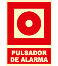 SEÑAL FOTOLUMINES.PULSADOR ALARM.EX038