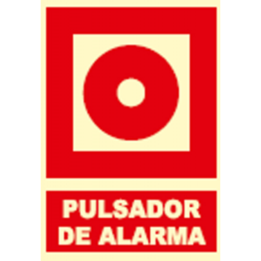 SEÑAL FOTOLUMINES.PULSADOR ALARM.EX038