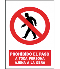 SEÑAL PROHIBIDO PASO PERS.AJE.OBRA SP851