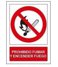 SEÑAL PROHIBIDO FUMAR/ENCEN.FUEGO SP853