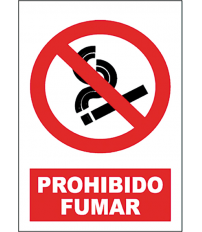SEÑAL PROHIBIDO FUMAR SP850 40X30