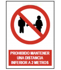 SEÑAL PROHIBIDO DIST.INF.2M SP975 40X30
