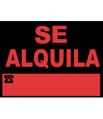 SEÑAL SE ALQUILA 40X30CM 963