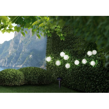 33971W 3m GUIRNALDA SOLAR 10 BOLAS 6000K IP44 GLOBO