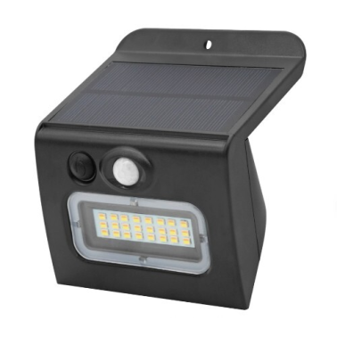 200210026 APLIQUE SOLAR LED EGODA NEGRO C/SENSOR 3W 3000K/4000K/6500K GSC