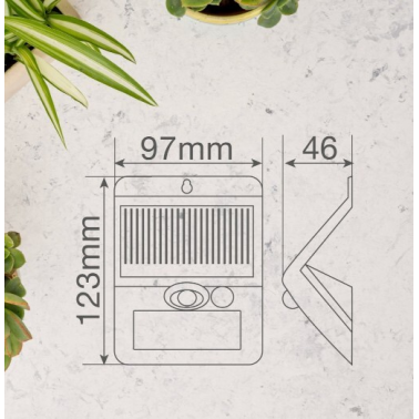200210026 APLIQUE SOLAR LED EGODA NEGRO C/SENSOR 3W 3000K/4000K/6500K GSC