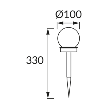 04559 ESTACA SOLAR LED 0,06W OLIN 6500K STRUHM