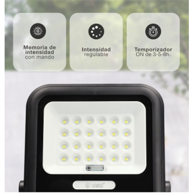 202615016 PROYECTOR LED MILOHA 100W 6500K CON PANEL SOLAR 10W GSC