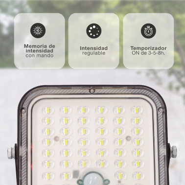 202615024 PROYECTOR LED MILOHA 300W 6500K CON PANEL SOLAR 25W GSC