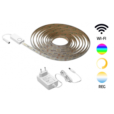 204035001 5m KIT TIRA LED SMART  6W/m RGB + 2700K-6500K IP65 GSC