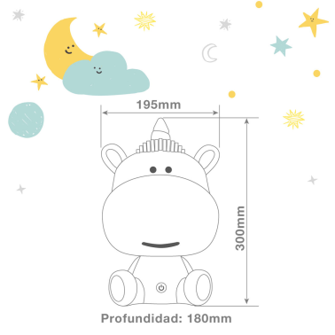 202805011 LAMPARA LED INFANTIL UNICORNIO ROSA 2,5W GSC