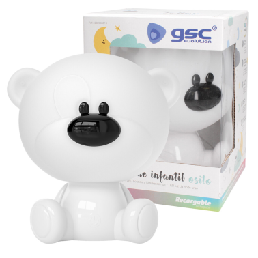 202800010 LAMPARA LED INFANTIL OSITO RGB + LUZ DIA RECARGABLE BLANCO 2,5W GSC