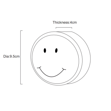 31936 LUZ INFANTIL LED 0.3W SMILEY GLOBO