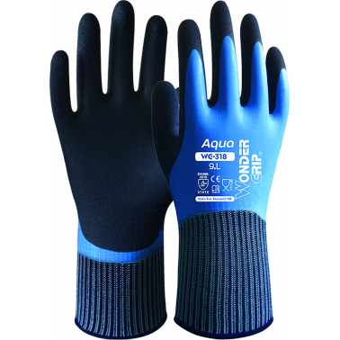 GUANTE WONDERGRIP AQUA LATEX WG318 T-10