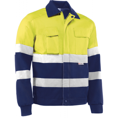 CAZADORA ALTA VISIBILIDAD AMARILLO/AZUL TALLA-M
