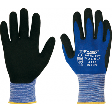 GUANTE NYLON/NITRILO PU H4115 T-08 AZ/NG