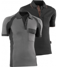 POLO M/CORTA ALG.FLEX 690 T-S MARRON/NGR