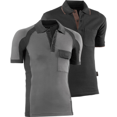 POLO M/CORTA ALG.FLEX 690 T-S MARRON/NGR