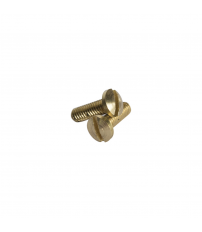 W1 JUEGO 2 TORNILLOS LATON CON RANURA M4 Ø7X12 MM