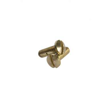 W1 JUEGO 2 TORNILLOS LATON CON RANURA M4 Ø7X12 MM