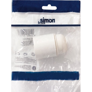 IL552903 PORTALAMPARAS LISO E27 TERMOPLASTICO BLANCO SIMON BRICO