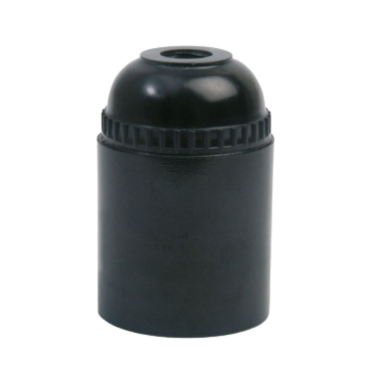 IL552910 PORTALAMPARAS LISO E27 TERMOPLASTICO NEGRO SIMON BRICO