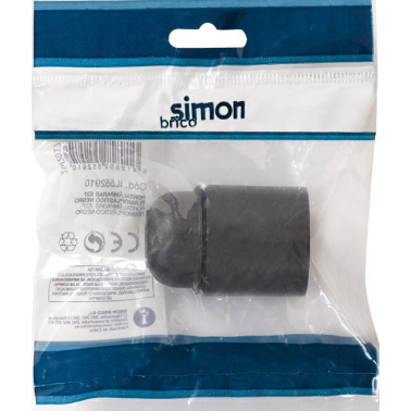 IL552910 PORTALAMPARAS LISO E27 TERMOPLASTICO NEGRO SIMON BRICO