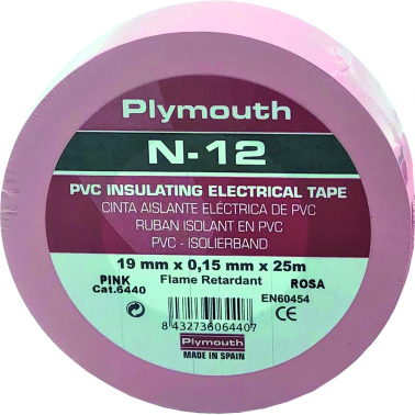 CINTA AISLANTE PVC 6440-25MX19MM ROSA 5G