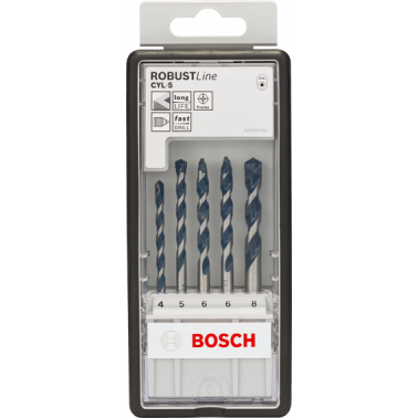 JUEGO DE BROCAS BOSCH HORMIGON ROBUSTLINE CYL5 5 PIEZAS