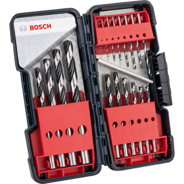 JUEGO BROCAS HSS POINTTEQ 18 PIEZAZ CON CAJA DE PLASTICO.